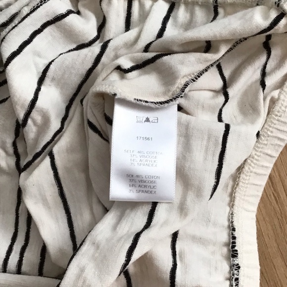 Dolan Anthropologie brand Black and White Striped Top Size S - Picture 6 of 6